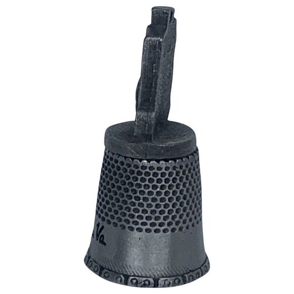 Fort Pewter Williamsburg Virginia Horse Buggy Vintage Sewing Thimble 1 5/8in - Picture 5 of 9